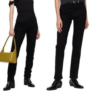 Rag‎ and Bone Wren High Rise Slim Black Jeans Womens Sz 27 Stretch Denim Minimal